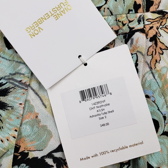 NWT Diane Von Furstenberg DVF Nathalie Floral Print Crepe Shorts Bermuda SZ 2 - Picture 3 of 11